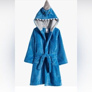 Nordstrom Blue Shark Hooded Kids Robe